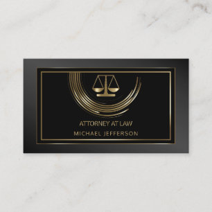 Carte De Visite Avocat de logo - noir et or