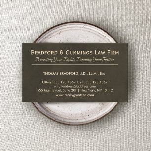 Carte De Visite Avocat d'entreprise brun