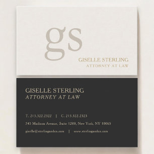 Carte De Visite Avocat Droit Monogramme Professionnel