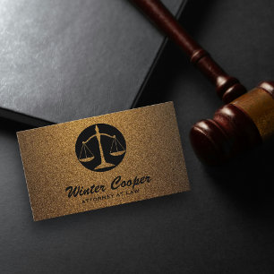 Carte De Visite Avocat élégant noir et or cuivre professionnel