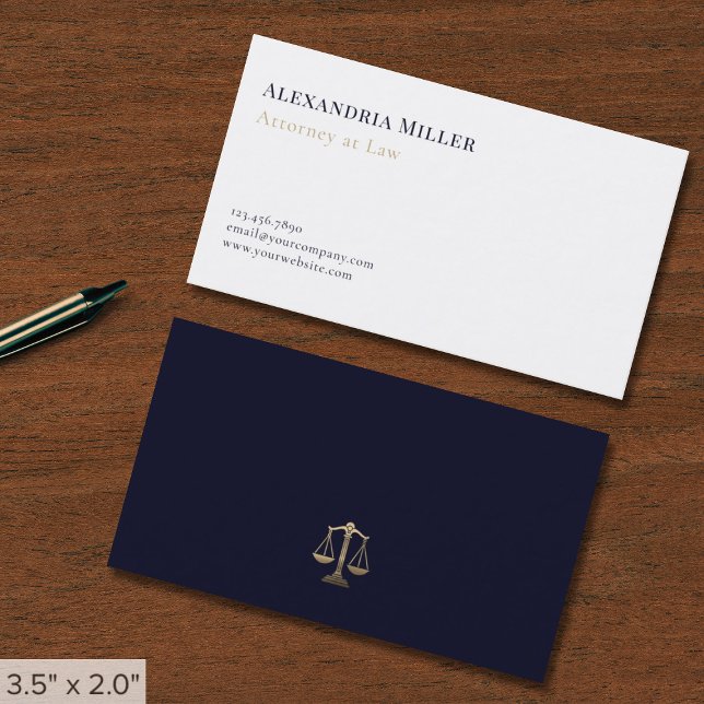 Carte De Visite Avocat Élégant Simple (Créateur téléchargé)