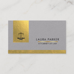 Carte De Visite Avocat En Droit Black Scale Gold Classic