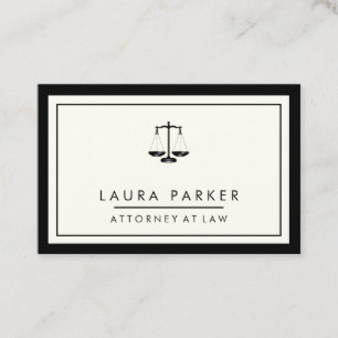 Carte De Visite Avocat En Droit Plat Simple Professionnel Élégant