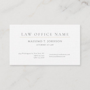 Carte De Visite Avocat en Linge de Luxe