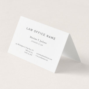 Carte De Visite Avocat en Linge de Luxe Bureau de Droit