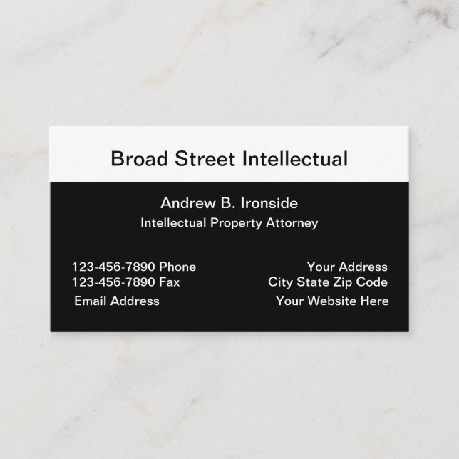 Carte De Visite Avocat en propriété intellectuelle (Devant)