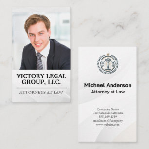 Carte De Visite Avocat   Logo Justice   Business Man