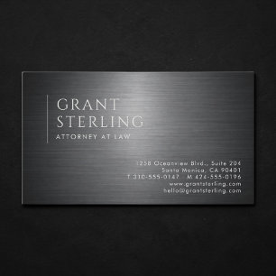 Carte De Visite Avocat métallisé professionnel