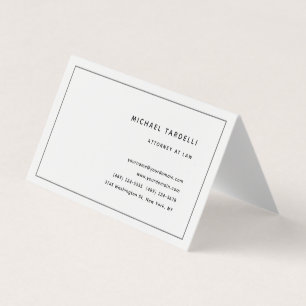 Carte De Visite Avocat Minimaliste Classique Professionnel