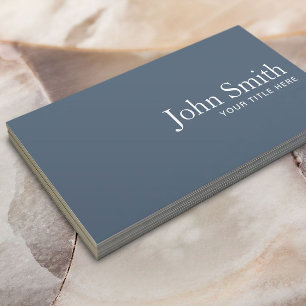 Carte De Visite Avocat minimaliste Dusty Blue QR Code