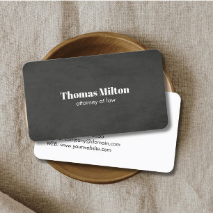 Carte De Visite Avocat minimaliste élégant gris foncé