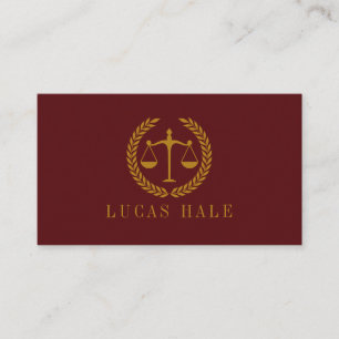 Carte De Visite Avocat Minimaliste Simple Professionnel Élégant