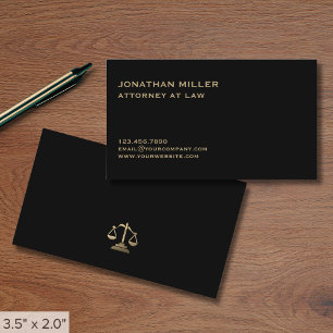 Carte De Visite Avocat noir simple