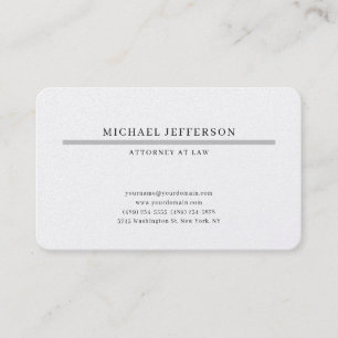 Carte De Visite Avocat Pearl Minimaliste Classique Pro