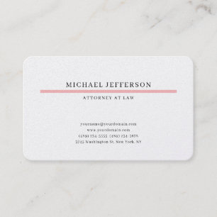 Carte De Visite Avocat Pearl Minimaliste Classique Pro
