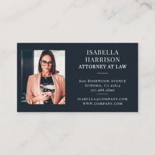 Carte De Visite Avocat Photo Script Moderne