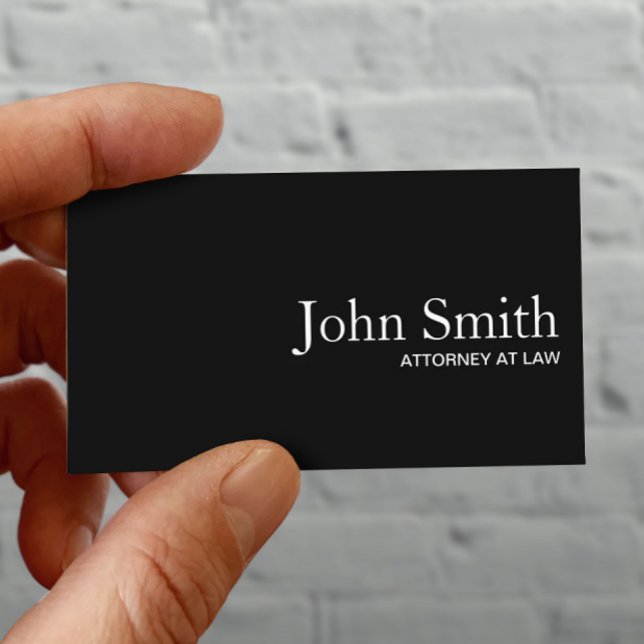 Carte De Visite Avocat Plaque Noir Code QR Procureur (Créateur téléchargé)