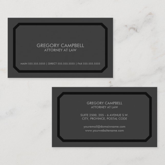 Carte De Visite Avocat professionnel (Devant / Derrière)