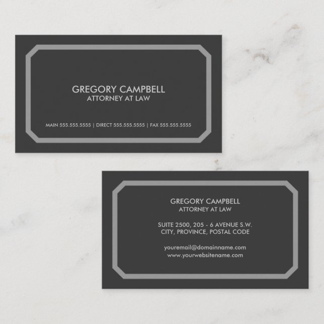 Carte De Visite Avocat professionnel (Devant / Derrière)