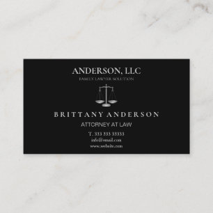 Carte De Visite Avocat professionnel à l'échelle noire