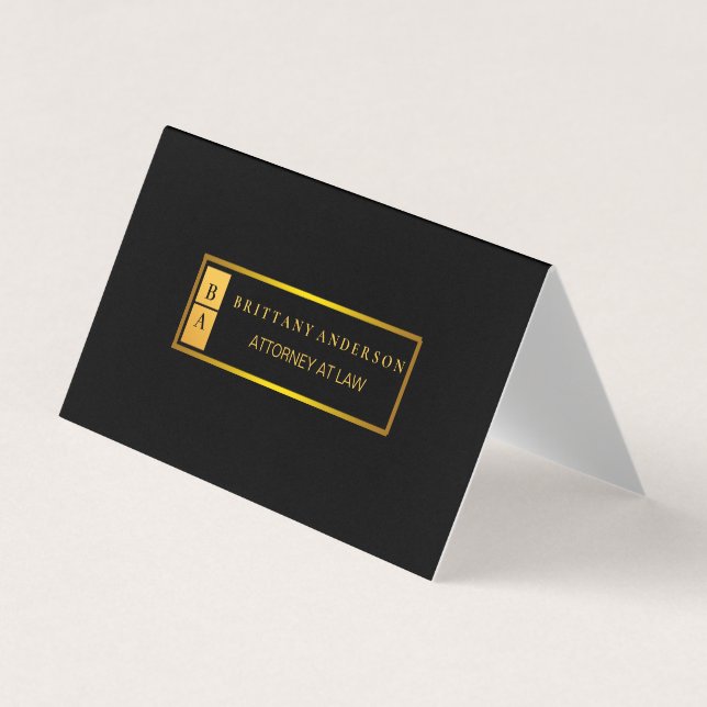 Carte De Visite Avocat Professionnel au Barreau Échelle Noire (Devant)