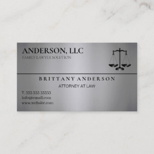 Carte De Visite Avocat Professionnel au Barreau Échelle Noire