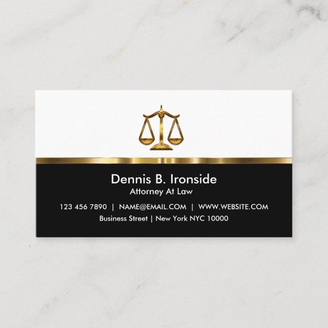 Carte De Visite Avocat professionnel chic (Devant)