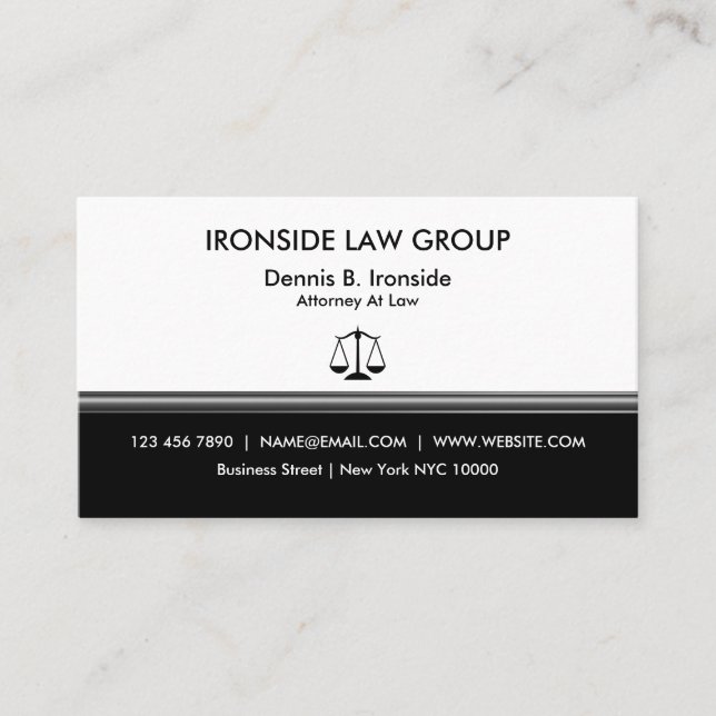 Carte De Visite Avocat professionnel chic (Devant)