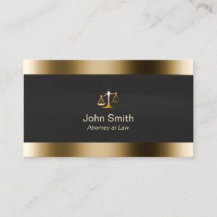 Carte De Visite Avocat professionnel de frontière d'or