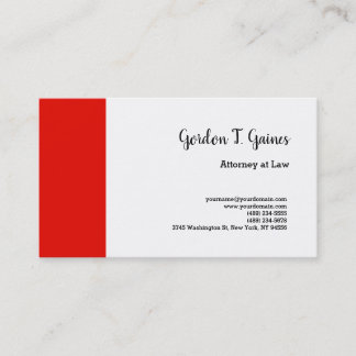 Carte De Visite Avocat professionnel de la plaine rouge