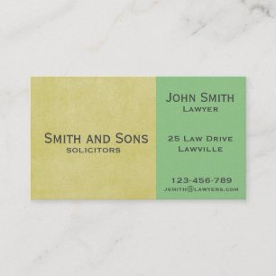 Carte De Visite Avocat professionnel élégant avec deux tons