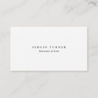 Carte De Visite Avocat professionnel minimaliste de lin