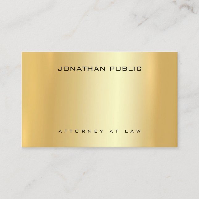 Carte De Visite Avocat Professionnel Modèle Or Droit (Devant)