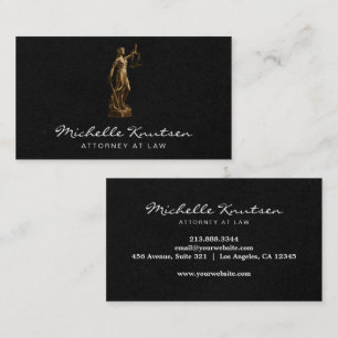 Carte De Visite Avocat professionnel Procureur luxe Black Gold