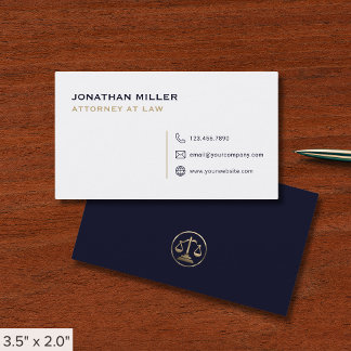 Carte De Visite Avocat professionnel simple