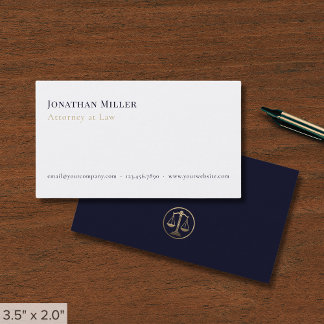 Carte De Visite Avocat professionnel simple en droit