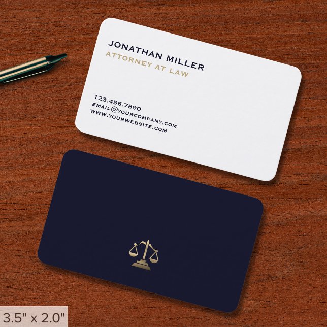 Carte De Visite Avocat simple minimal (Créateur téléchargé)