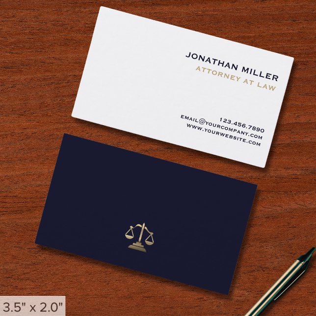 Carte De Visite Avocat simple minimal (Créateur téléchargé)