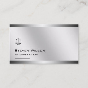 Carte De Visite Avocat White and Steel Legal Scale