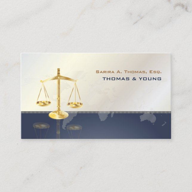 Carte De Visite Avocats PixDezines BLANC+BLEU (Devant)