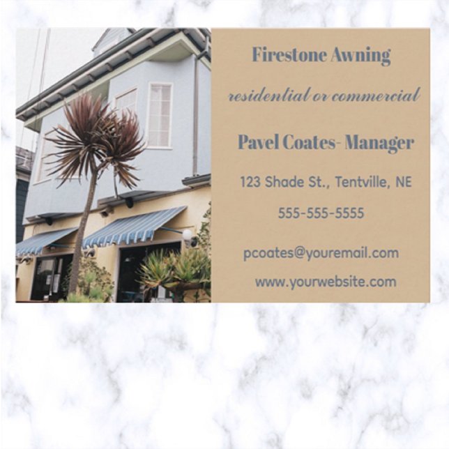 Carte De Visite Awning modifiable (Créateur téléchargé)