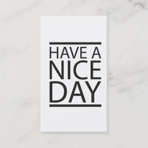 Carte De Visite Ayez un beau jour