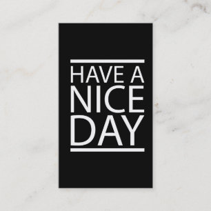 Carte De Visite Ayez une conception de beau jour