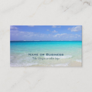 Carte De Visite Azure Blue Caribbean Tropical Beach