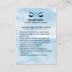 Carte De Visite Azure Glam Eyelash Browbar Instructions pour les s