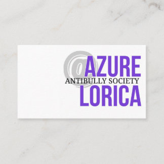 Carte De Visite Azure Lorica Antibully Society