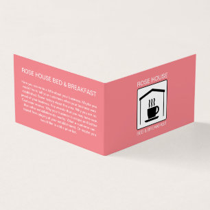 Carte De Visite B&B Logo, Bed & Breakfast Hébergement Détaillé