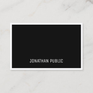 Carte De Visite B&W Elégant noir blanc Simple professionnel