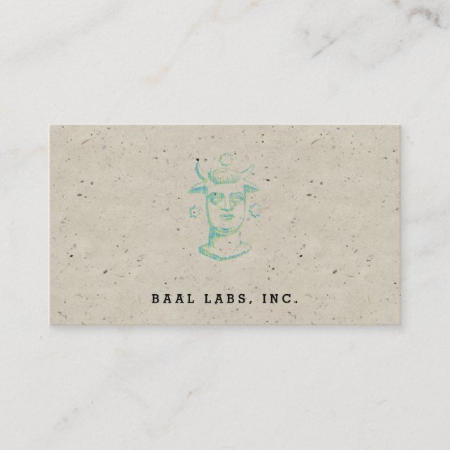 Carte De Visite Baal (style d'impression typographique, deux (Devant)