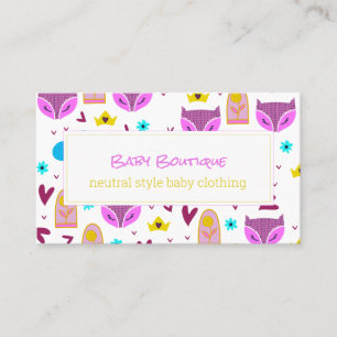 Carte De Visite Baby boutique site web neutre genre
